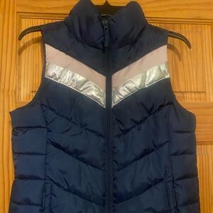 SO Women's Navy Vest with Silver and Pink Details